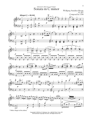 Book cover for Piano Sonata In C Minor, K. 457