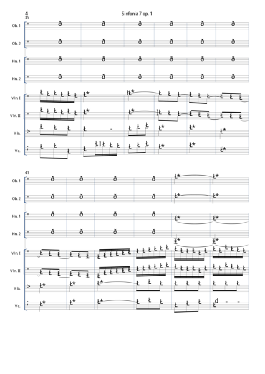 Karl Friedrich Abel - Sinfonia Op. 7 n. 1 - Terzo Movimento - Allegro Small Ensemble scores gallery preview page 5