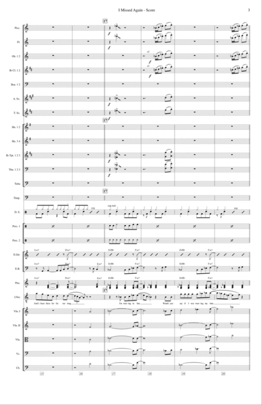I Missed Again Full Orchestra scores gallery preview page 3