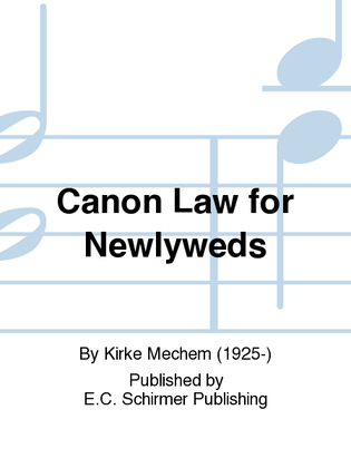 Book cover for Canon Law for Newlyweds
