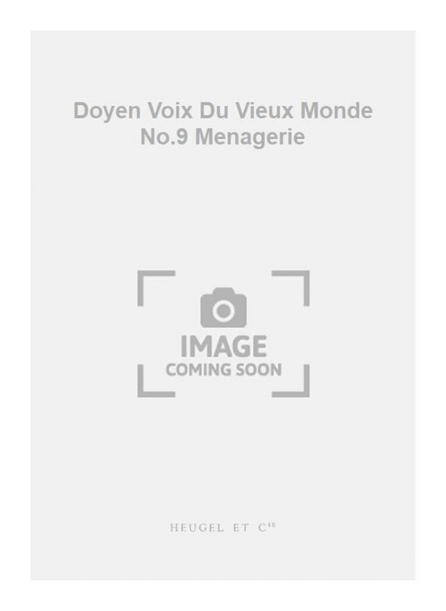 Doyen Voix Du Vieux Monde No.9 Menagerie Unison Choir scores gallery preview page 1