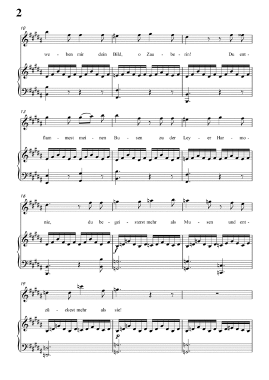 Schubert-Als ich sie errothen sah in B for Vocal and Piano Voice scores gallery preview page 3