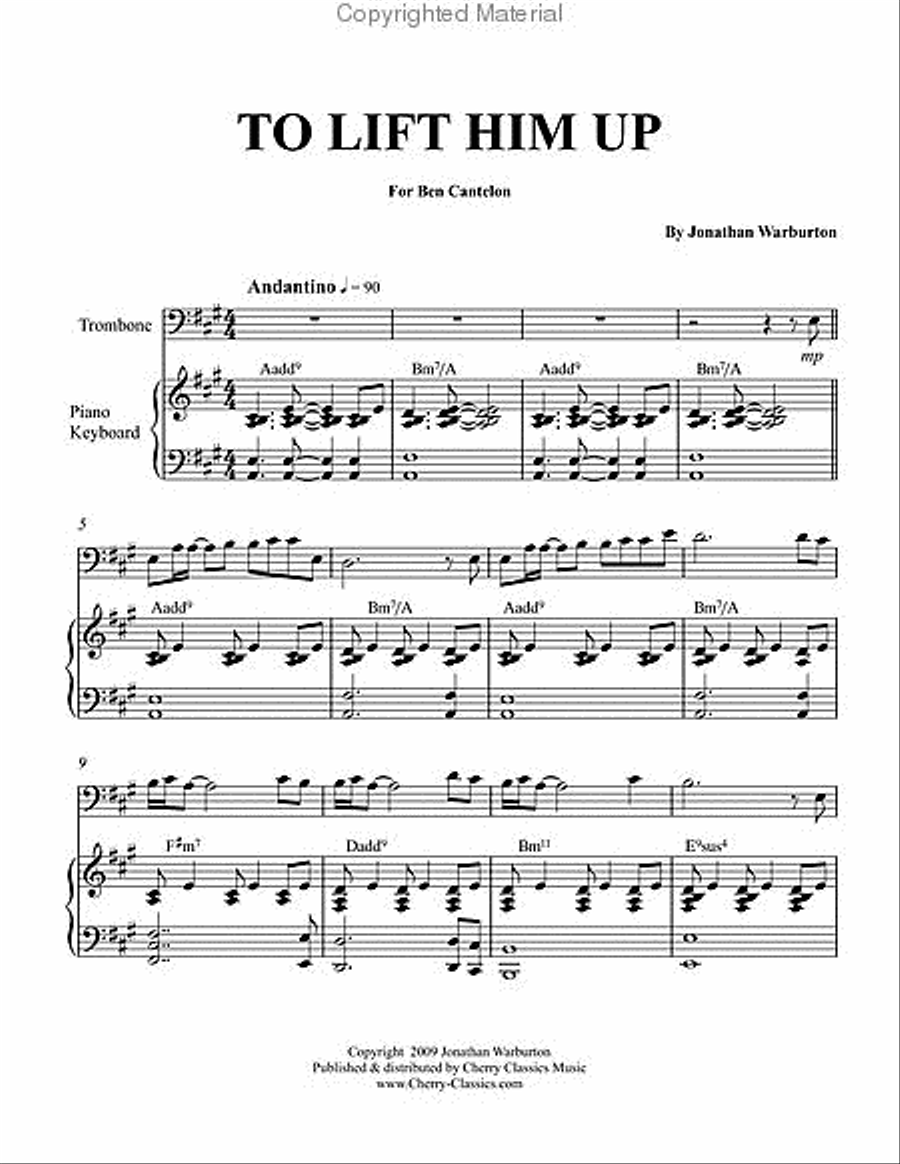 Soliloquy, Epitaph and Allegro for Trombone and Organ Trombone scores gallery preview page 3