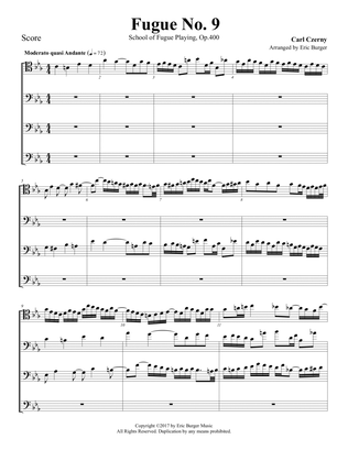 Fugue No. 9 for Trombone or Low Brass Quartet