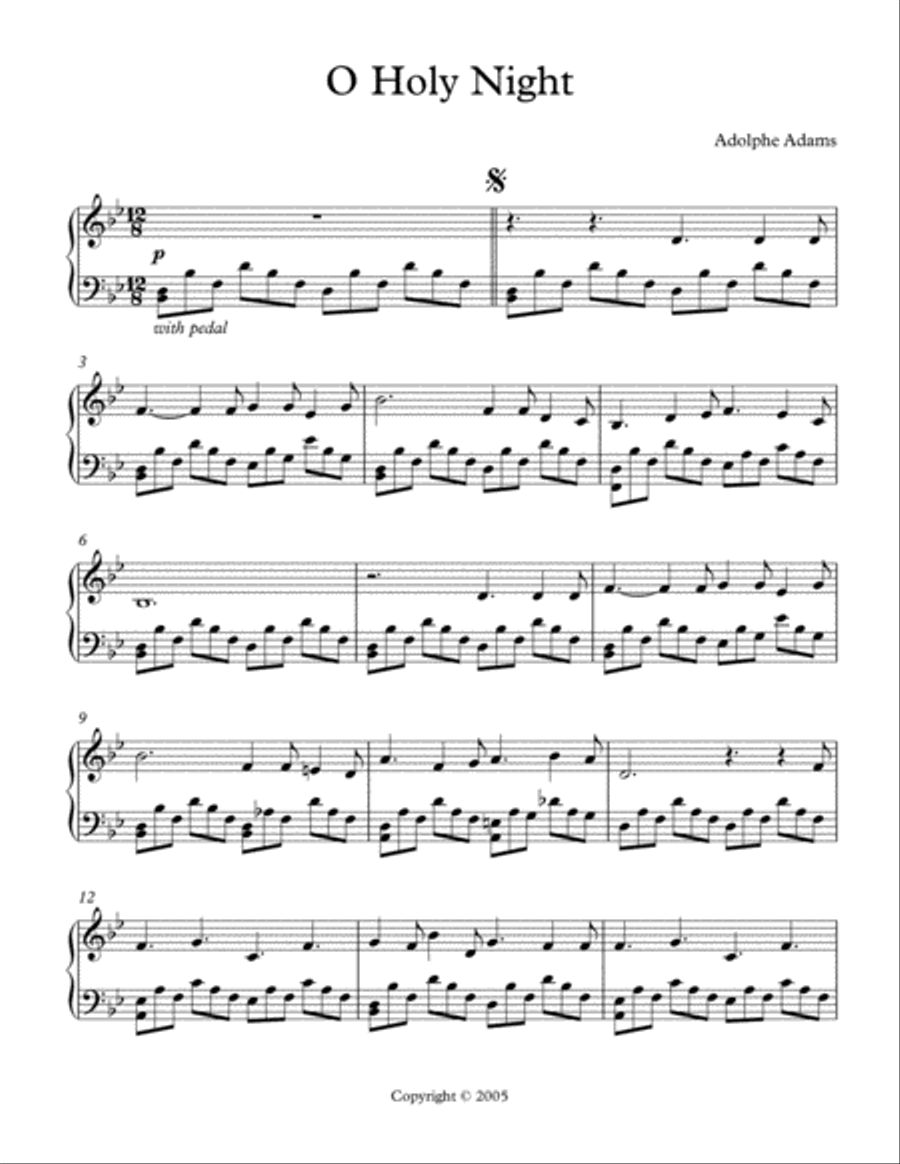 O Holy Night Piano Solo scores gallery preview page 2