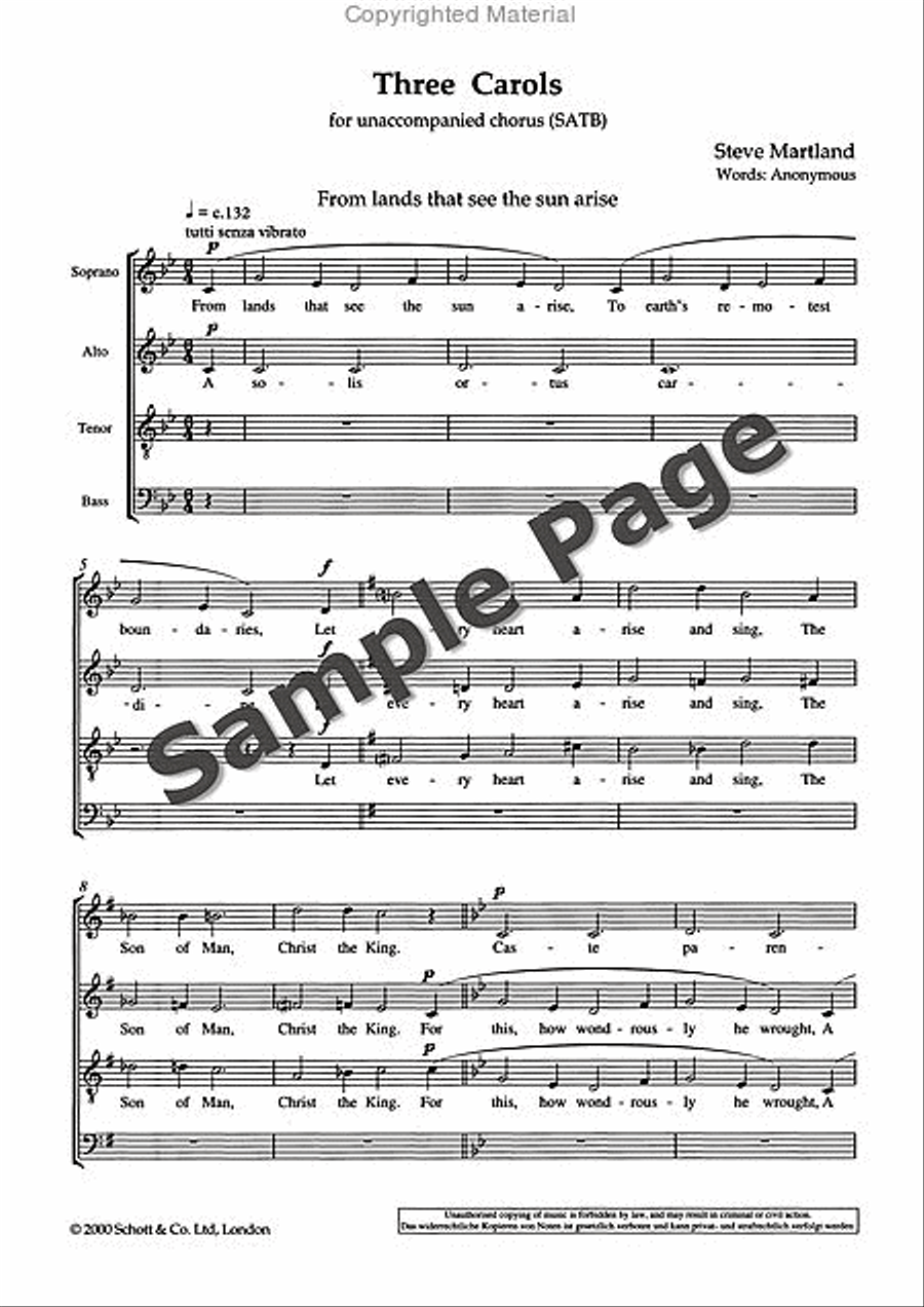 3 Carols 3 Carols 4-Part scores gallery preview page 4