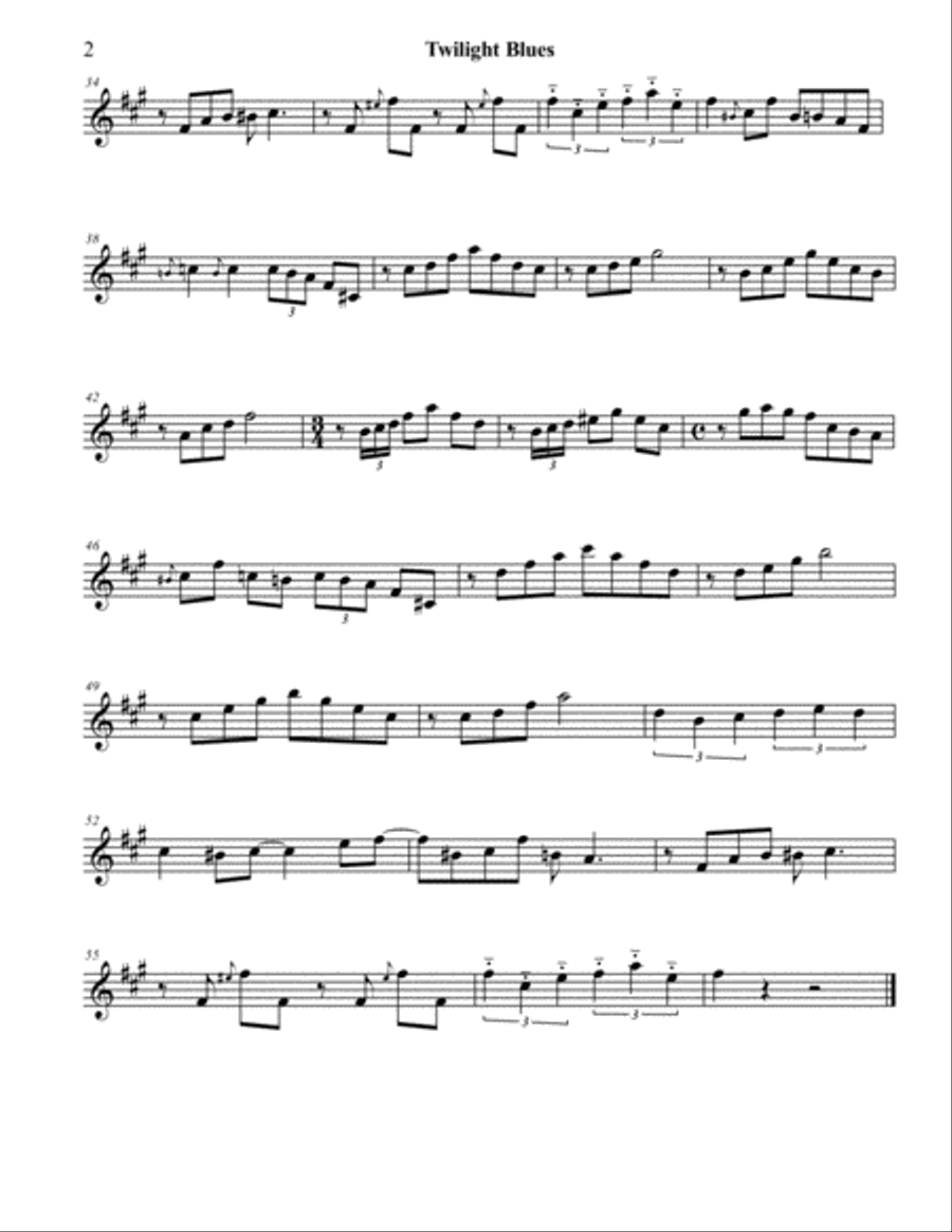 Twilight Blues - Alto Sax and Piano Jazz Ensemble scores gallery preview page 4