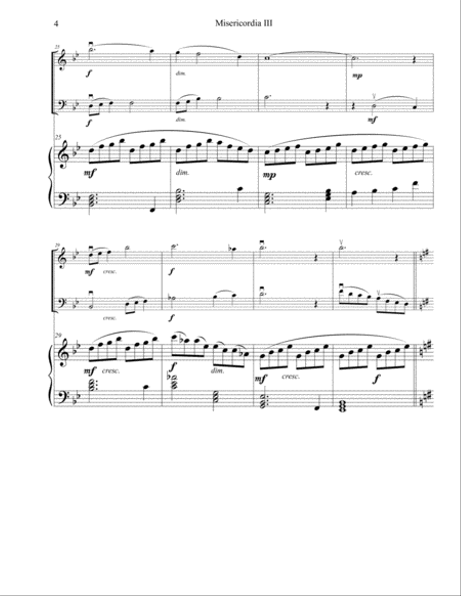 Misericordia III: Trio for Violin, Cello, and Piano Piano Trio scores gallery preview page 4