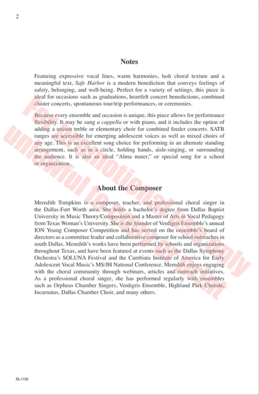 Safe Harbor SSATB scores gallery preview page 3