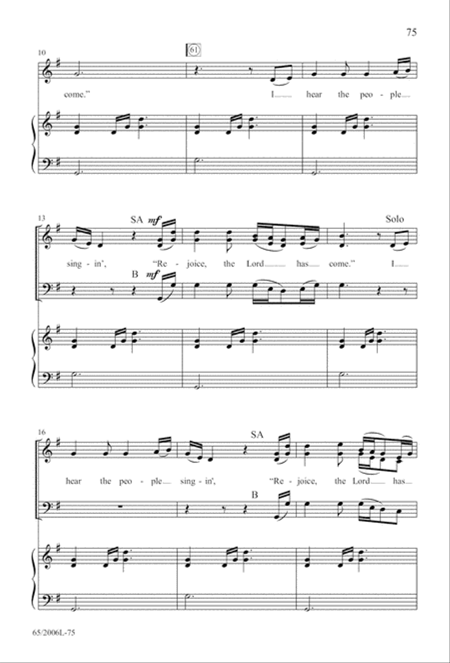 I Hear the Prophet Callin' 3-Part scores gallery preview page 76