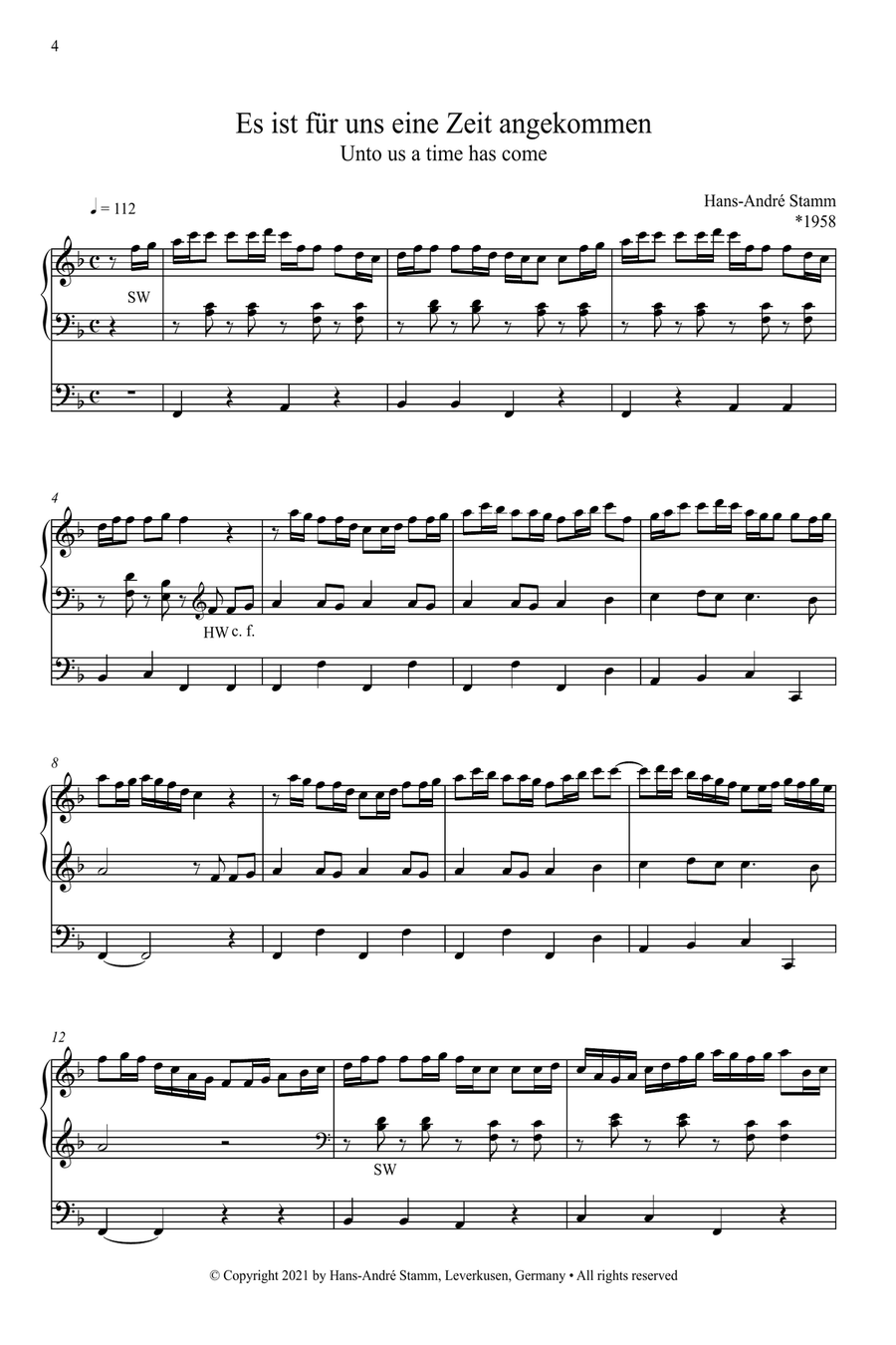 Twenty Choral Preludes for Advent and Christmas for organ Organ Solo scores gallery preview page 4