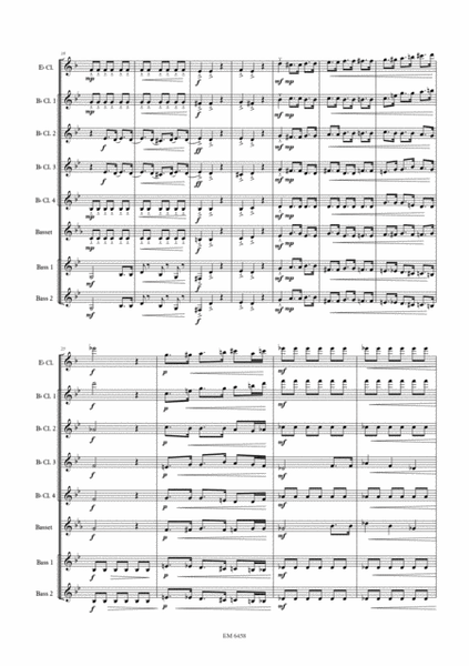 l'Histoire de la Clarinette for Clarinet Choir