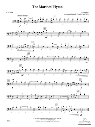 The Marines' Hymn: Cello