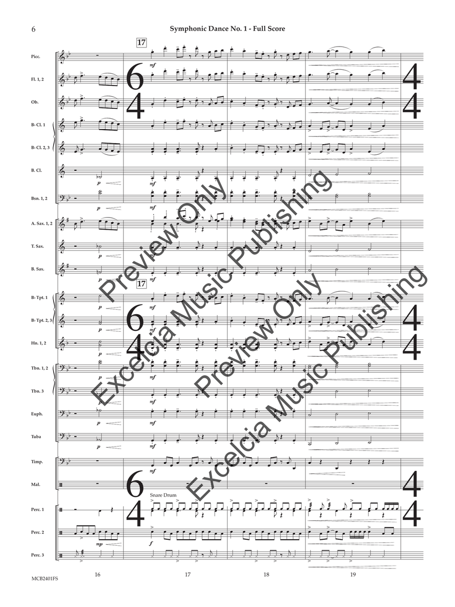 Symphonic Dance No. 1 Concert Band scores gallery preview page 7
