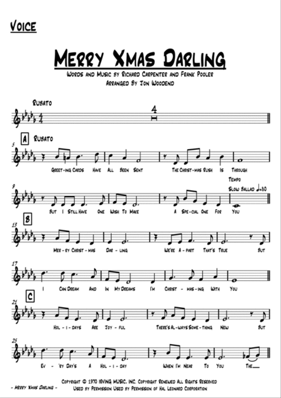 Merry Christmas, Darling Merry Christmas, Darling Chamber Orchestra scores gallery preview page 2