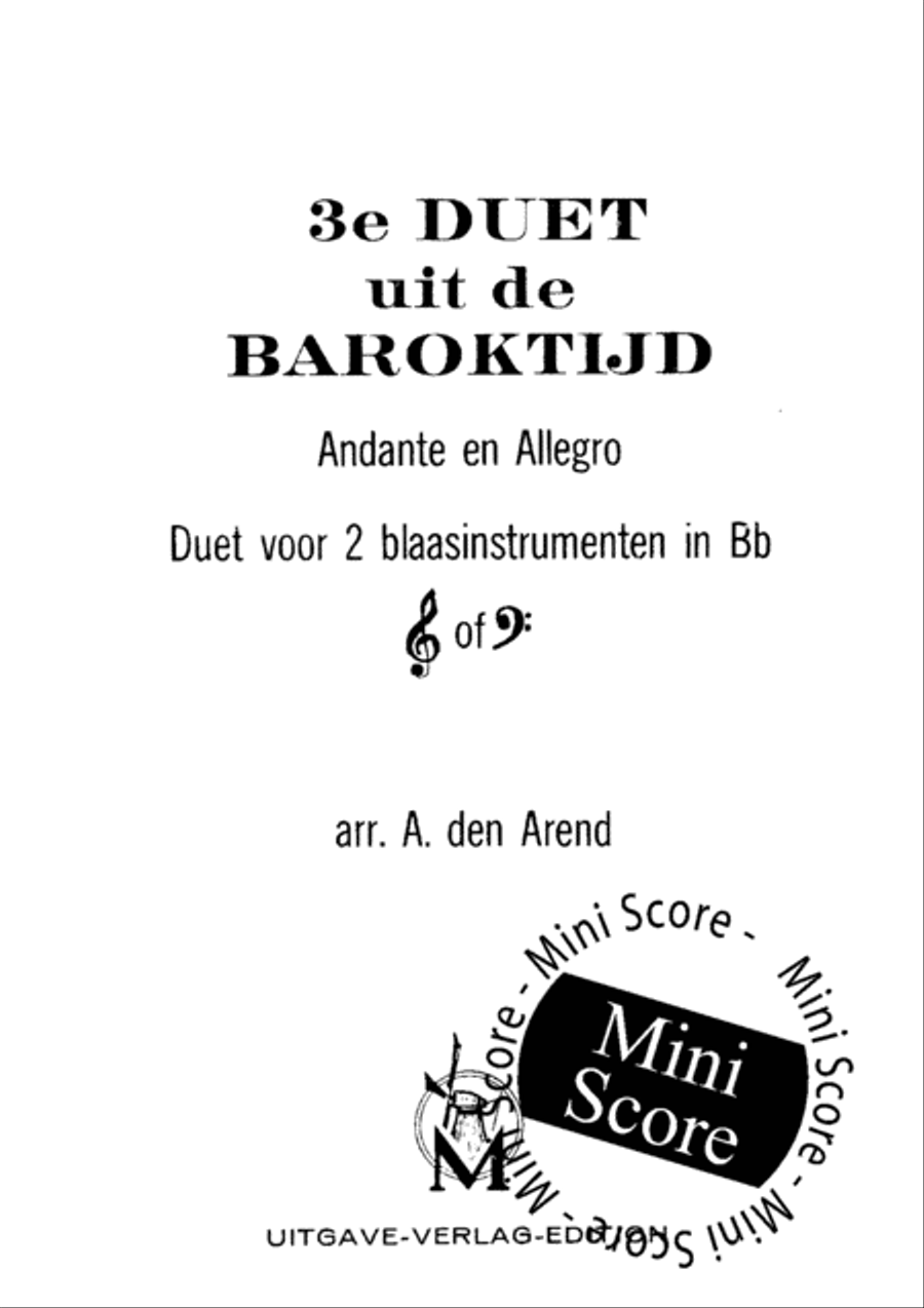 3rd Duet from the Baroque Piano Accompaniment scores gallery preview page 3