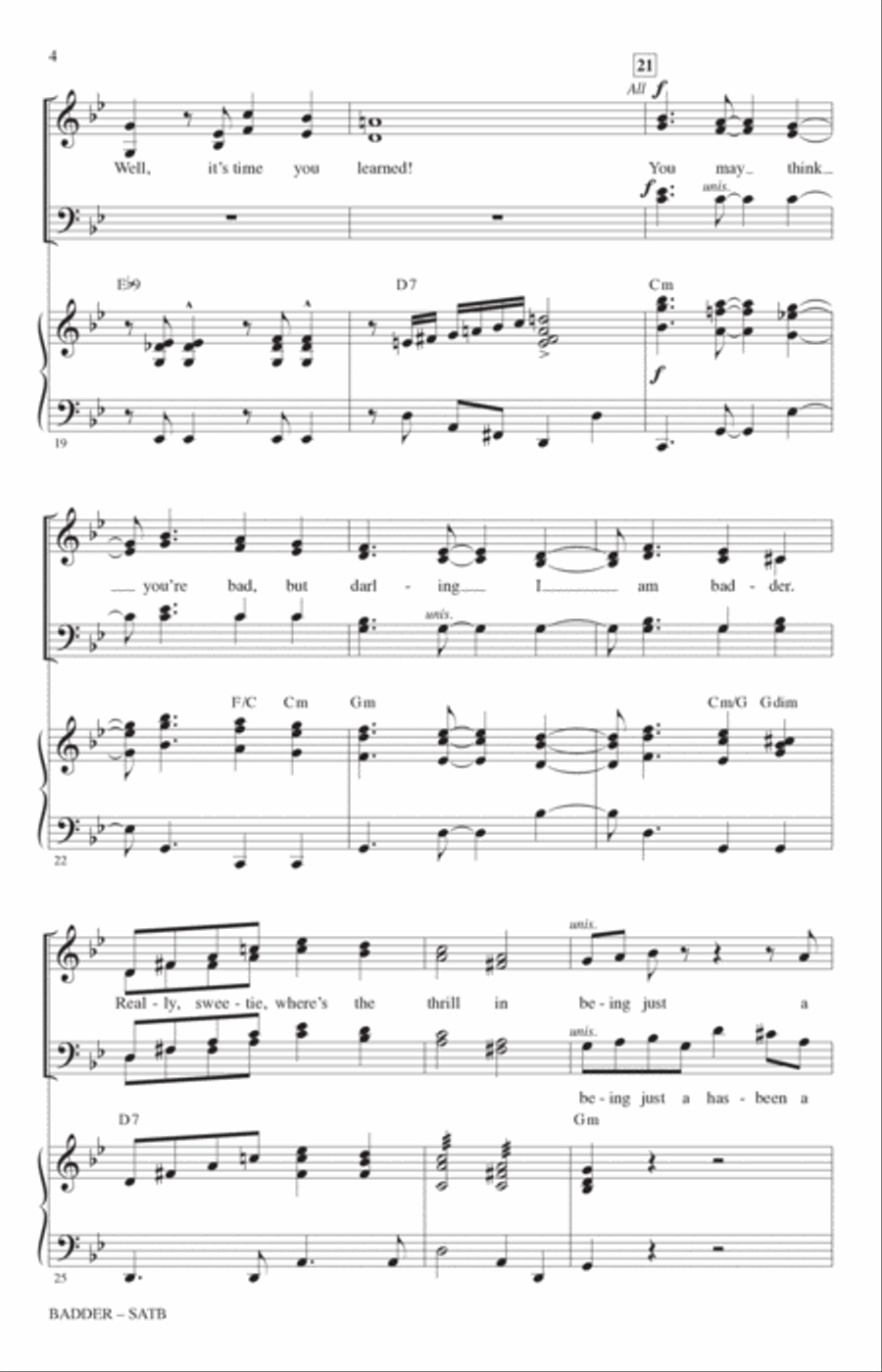 Badder (from Disenchanted) (arr. Mac Huff) 4-Part scores gallery preview page 3