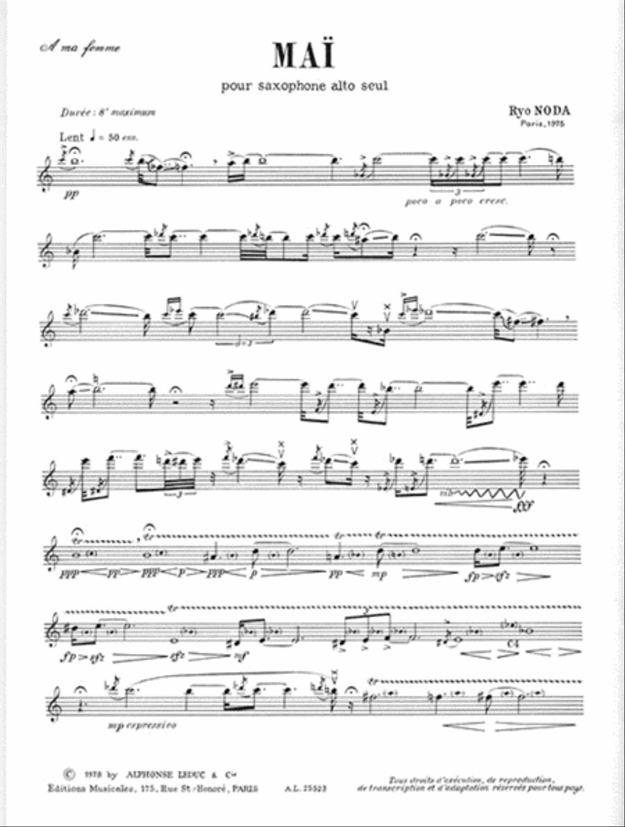 Mai Mai Alto Saxophone scores gallery preview page 2