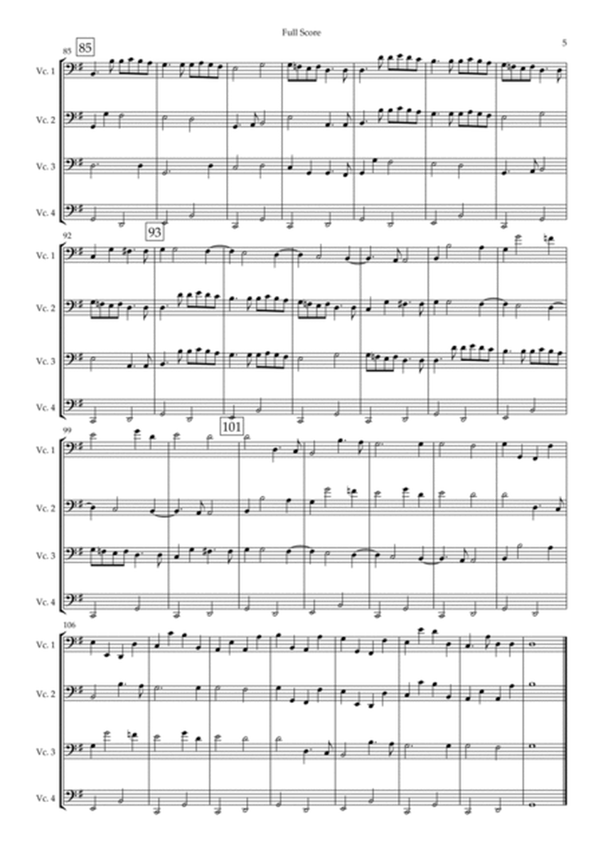Canon (Johann Pachelbel) for Cello Quartet in G Major image number null