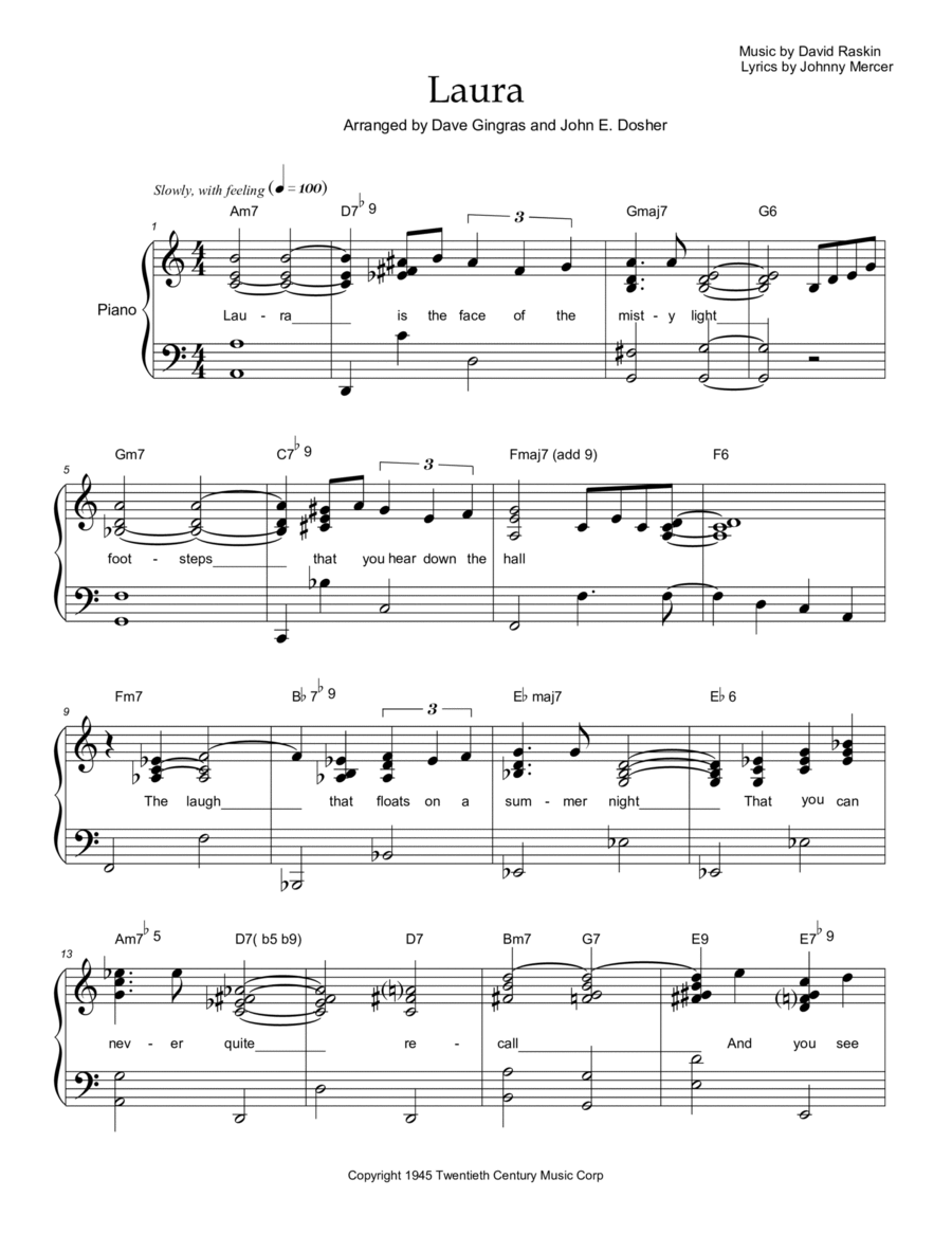 Laura Laura Voice scores gallery preview page 1