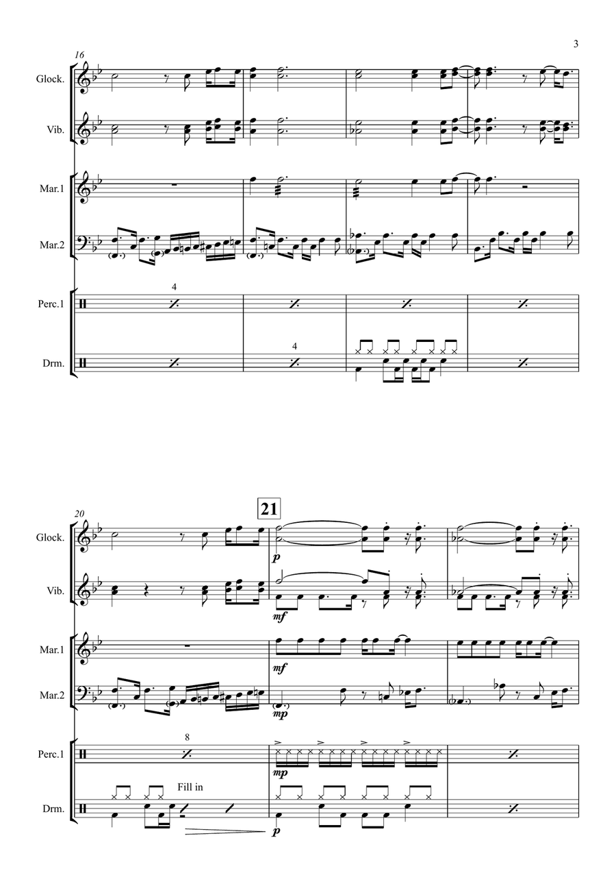 Let Me Entertain You Let Me Entertain You Percussion Ensemble scores gallery preview page 5
