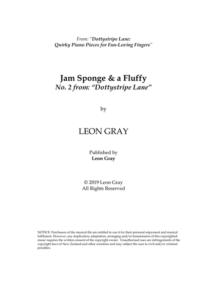Jam Sponge & a Fluffy (No. 2), Dottystripe Lane © 2019 Leon Gray