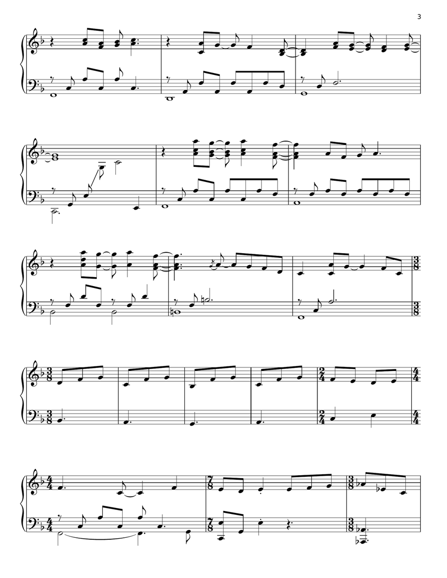 Here Comes The Sun Piano Solo scores gallery preview page 3