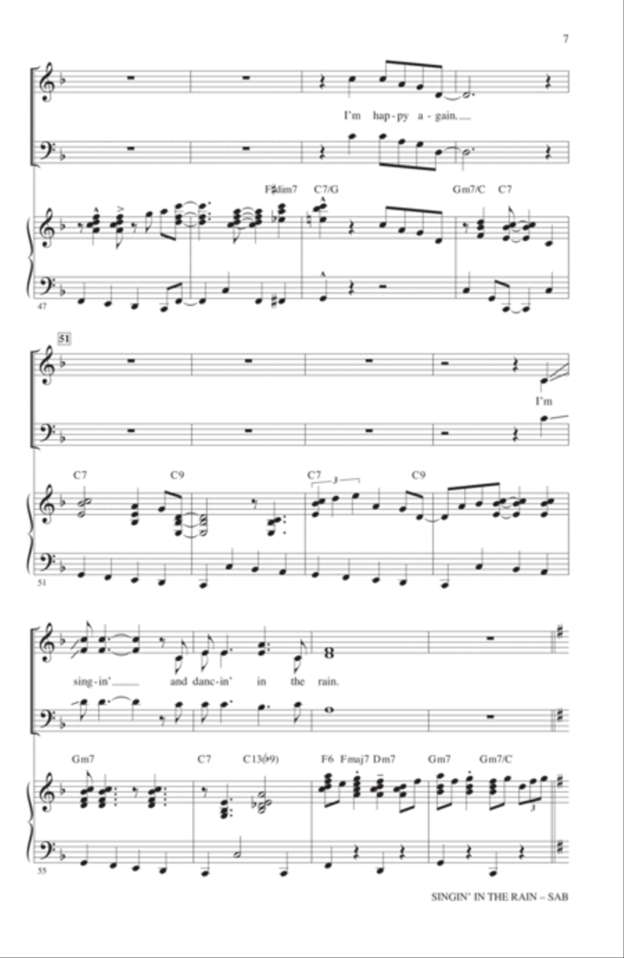 Singin' In The Rain (arr. Mac Huff) 3-Part scores gallery preview page 6