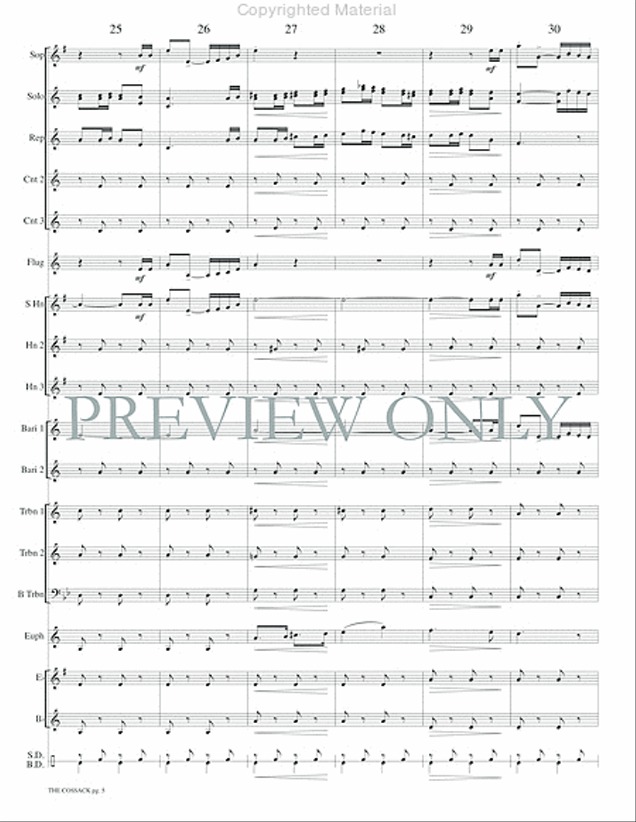 The Cossack Concert Band scores gallery preview page 7