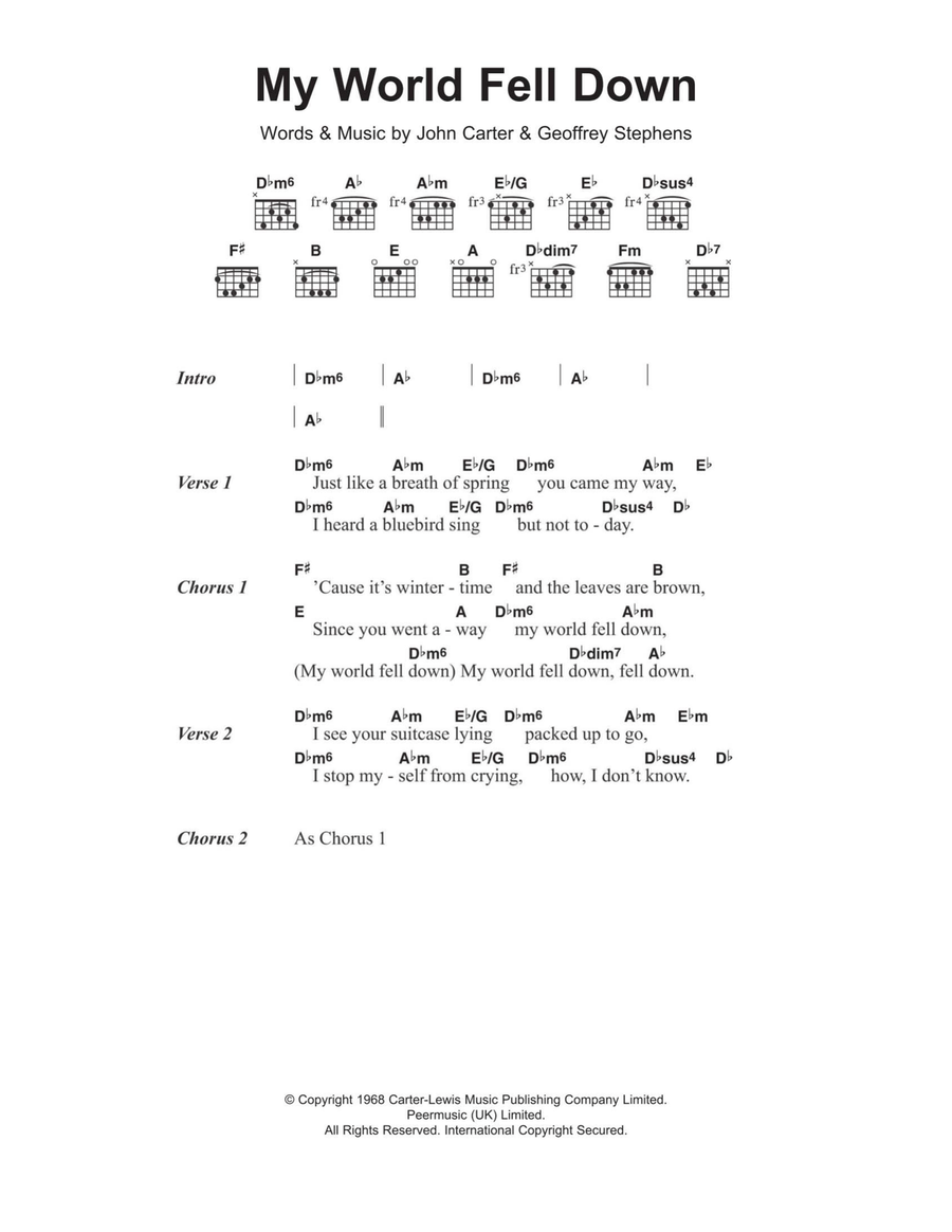 My World Fell Down Acoustic Guitar scores gallery preview page 1