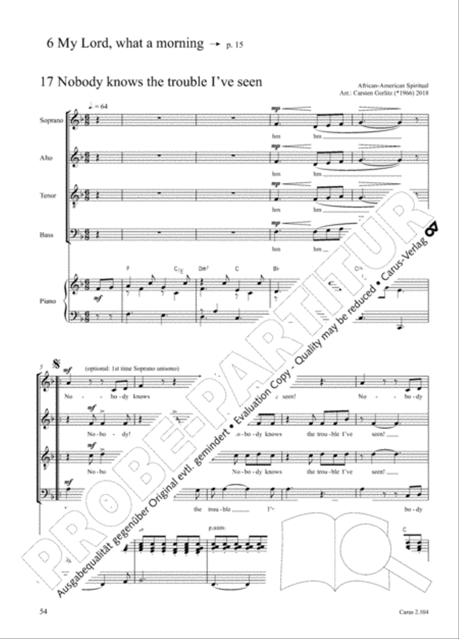 Hallelujah. Gospels and Spirituals for mixed choir Mixed Choir scores gallery preview page 42