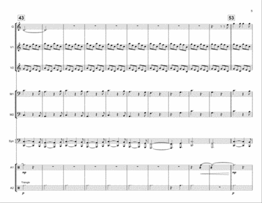 Hallelujah Percussion Ensemble scores gallery preview page 6