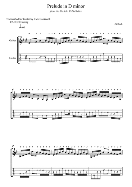 Prelude in D minor BWV 1008