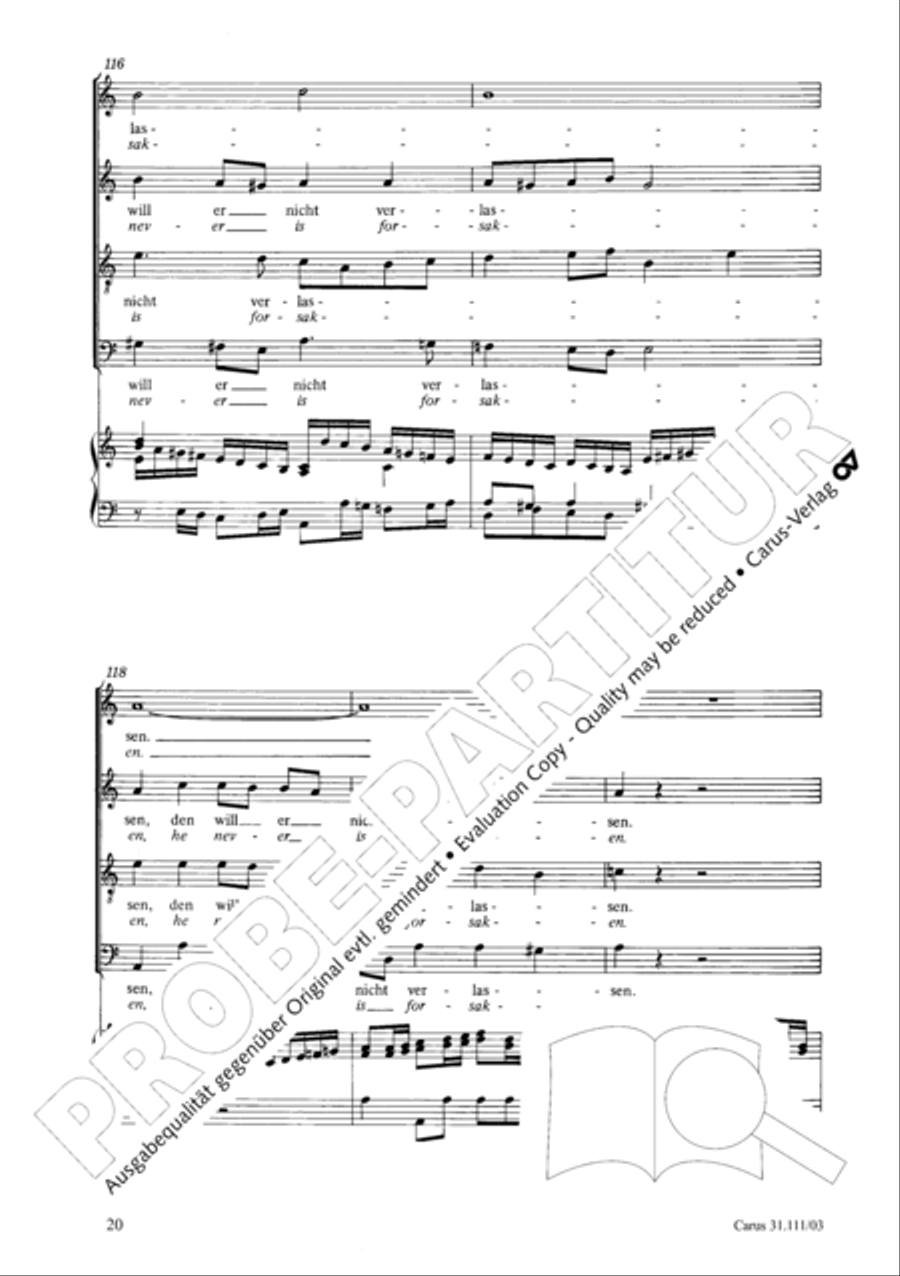 God's will is best, it shall be done (Was mein Gott will, das g'scheh allzeit) 4-Part scores gallery preview page 21