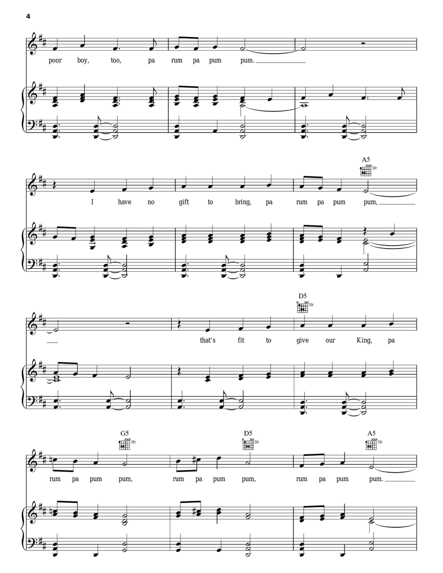 The Little Drummer Boy The Little Drummer Boy Acoustic Guitar scores gallery preview page 4