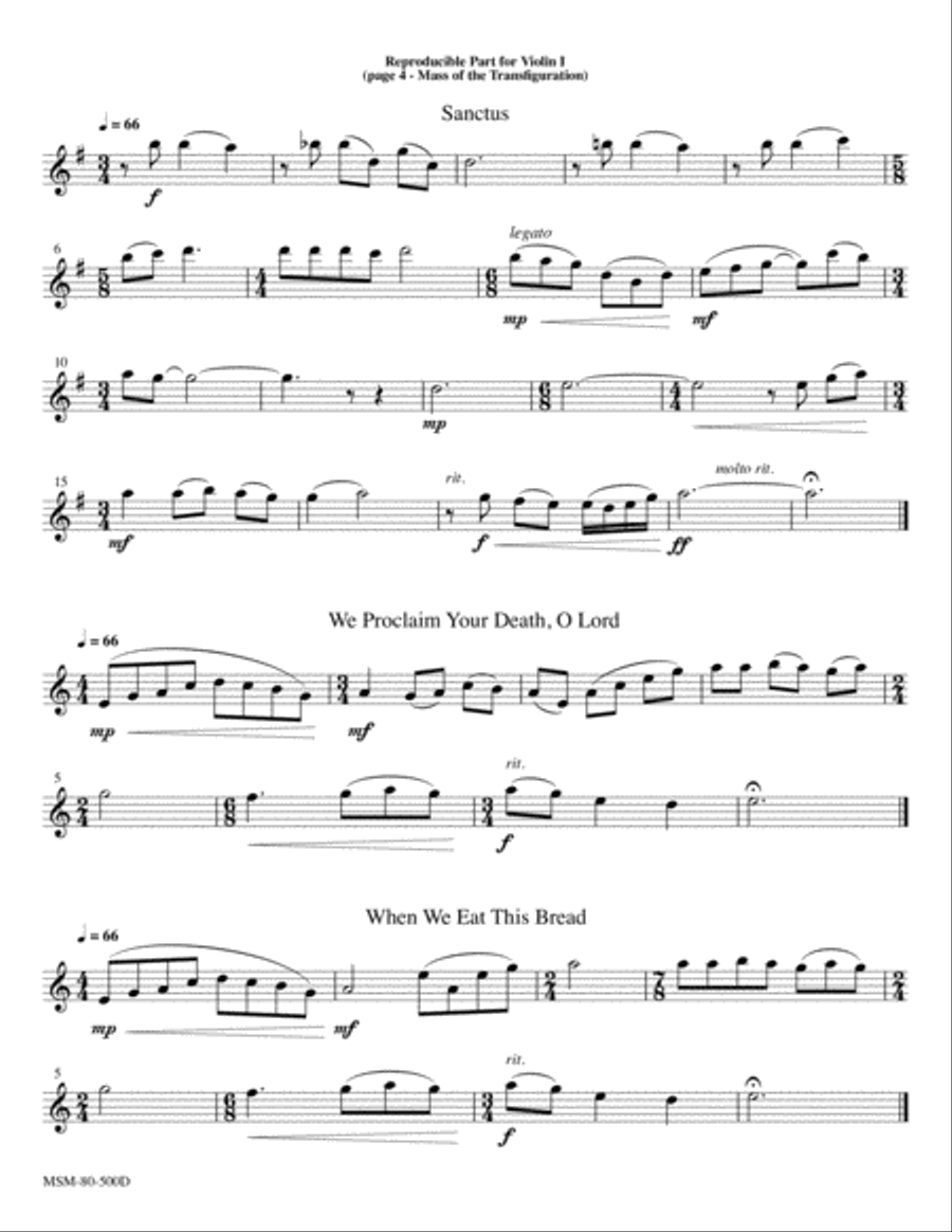 Mass of the Transfiguration (Downloadable String Parts) Choir scores gallery preview page 4