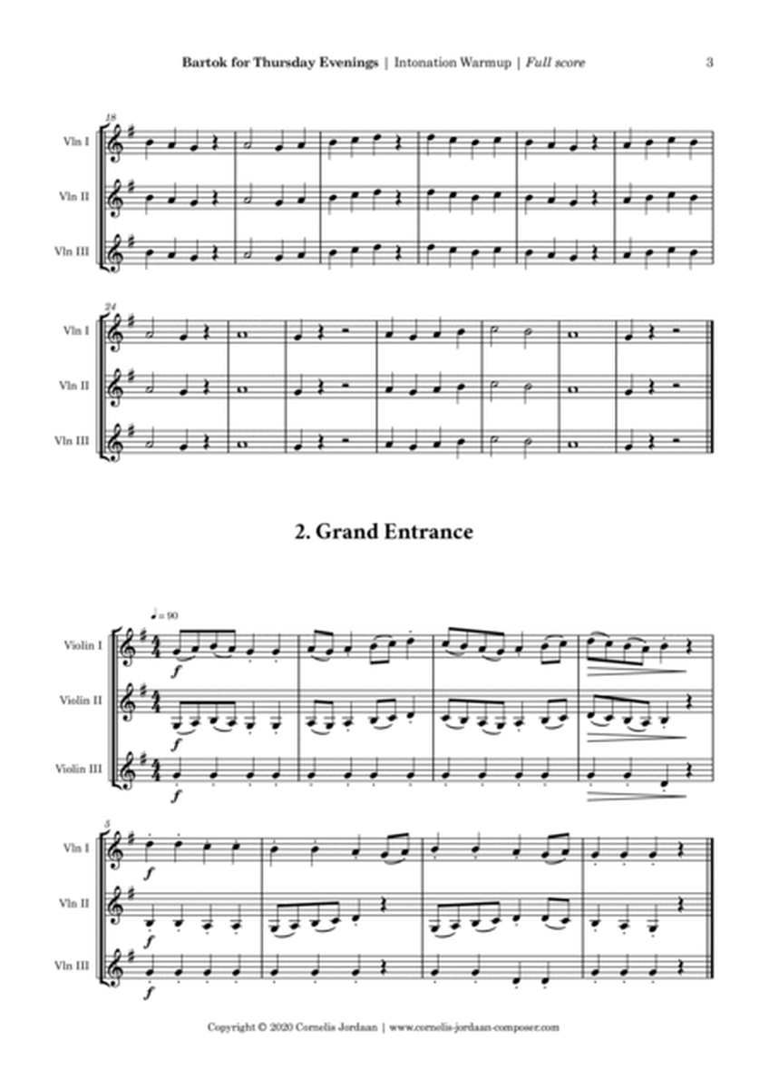 Bartok for Thursday Evenings, easy violin trios