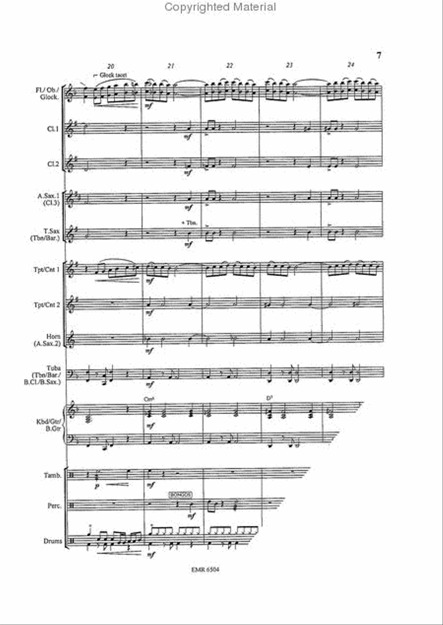 Strangers In The Night Concert Band scores gallery preview page 6