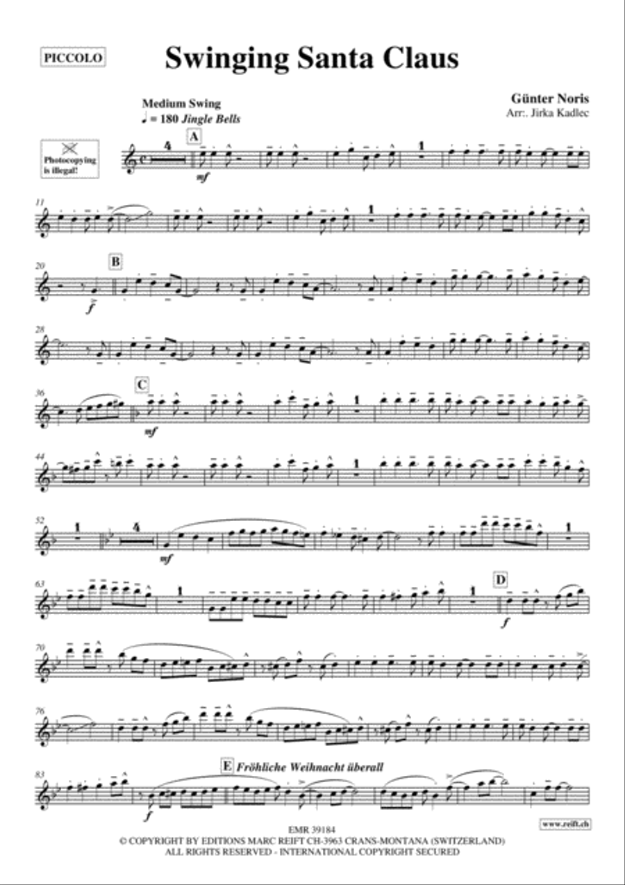 Swinging Santa Claus Swinging Santa Claus Piccolo scores gallery preview page 2