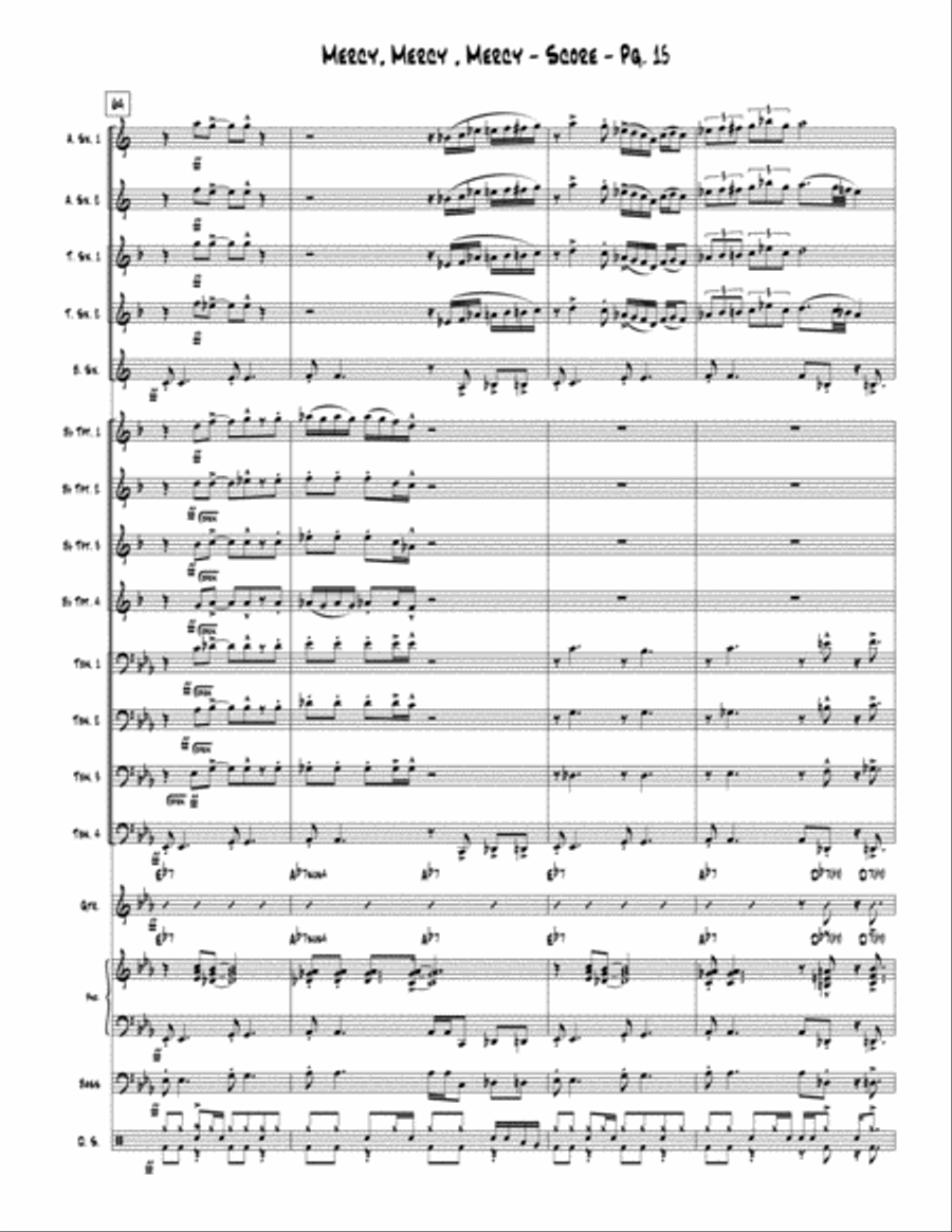 Mercy, Mercy, Mercy Mercy, Mercy, Mercy Jazz Ensemble scores gallery preview page 16