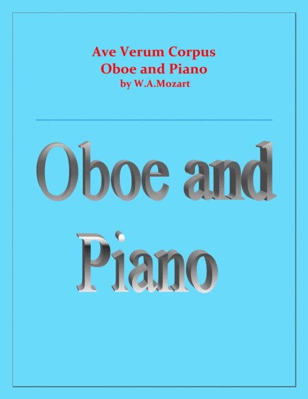Ave Verum Corpus - Oboe and Piano - Intermediate level image number null