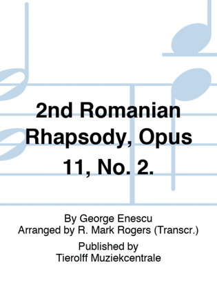 Book cover for 2nd Romanian Rhapsody, Opus 11, No. 2.