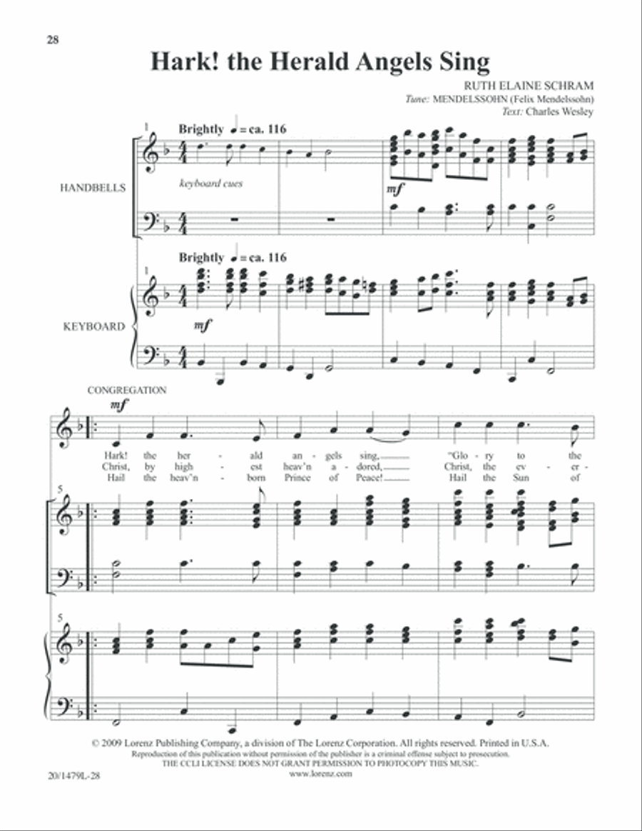 Christmas Carol Celebrations - Keyboard/Handbell Score 5-Octaves scores gallery preview page 29