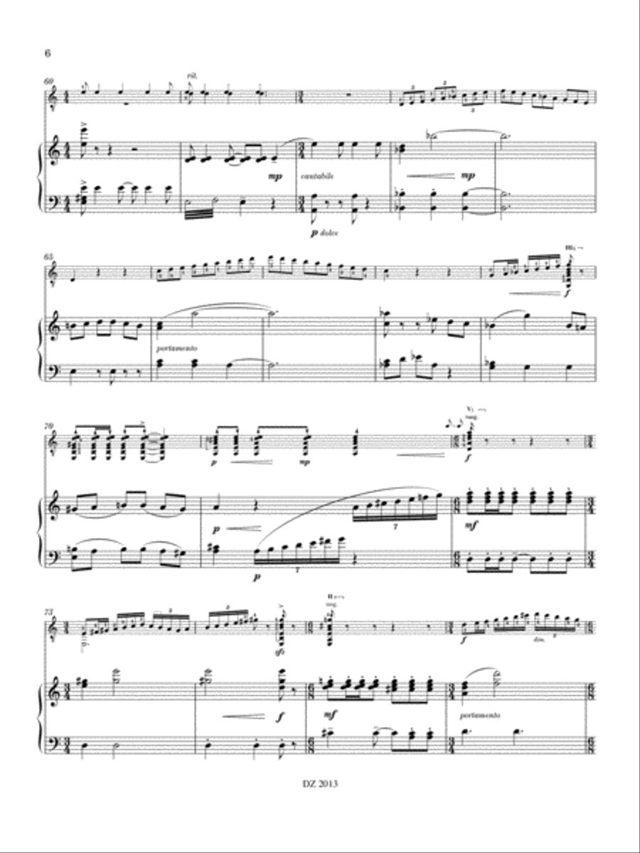 Cantilenae (réduction de piano et partie de guitare) Classical Guitar scores gallery preview page 6