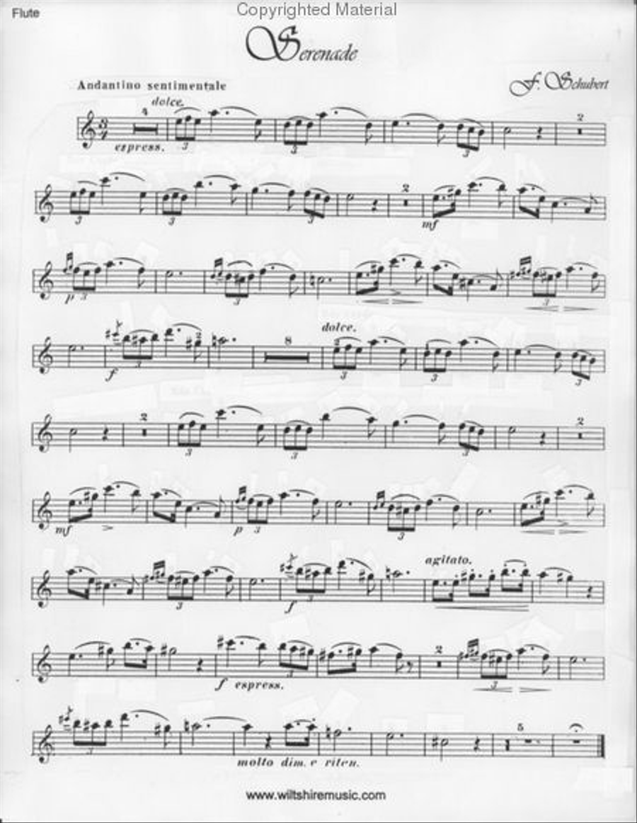 Serenade Serenade Flute Solo scores gallery preview page 2