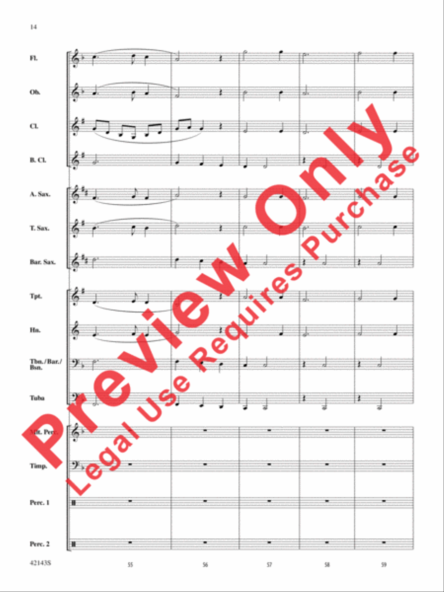 The Christmas Truce of 1914 Concert Band scores gallery preview page 14