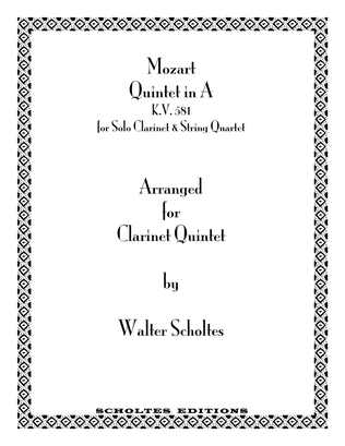 Book cover for Mozart Clarinet Quintet