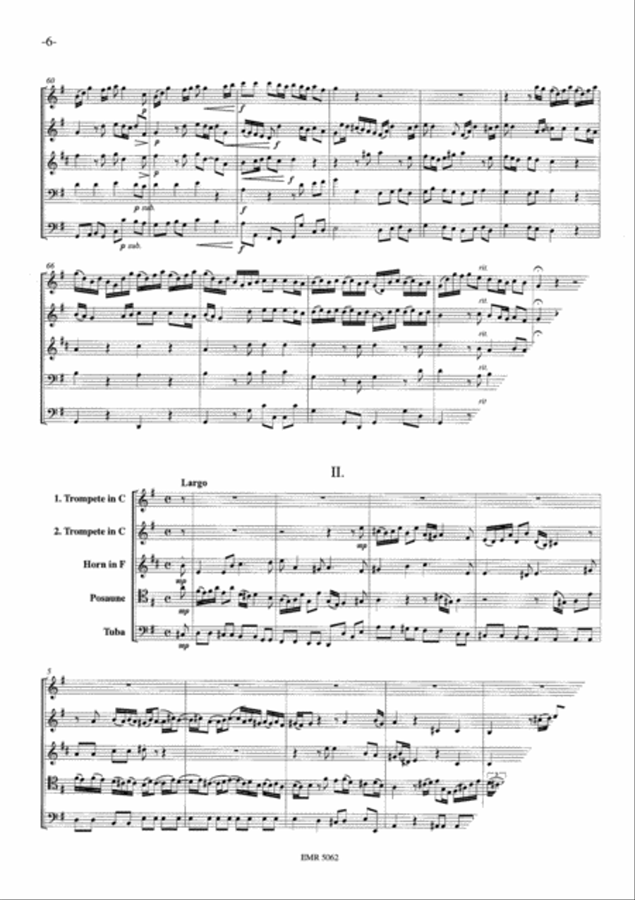 Sonata G-Dur Brass Quintet scores gallery preview page 5