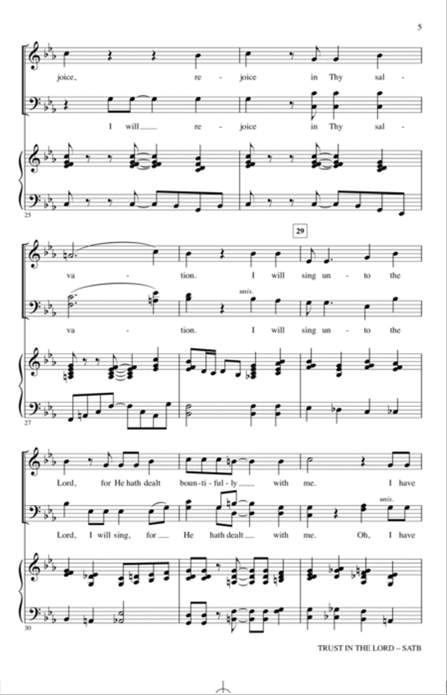 Trust In The Lord Trust In The Lord 4-Part scores gallery preview page 4