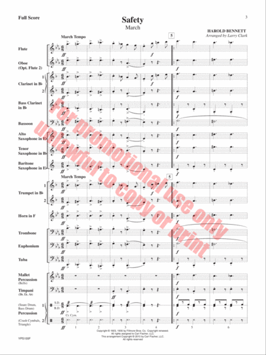 Safety Safety Concert Band scores gallery preview page 4